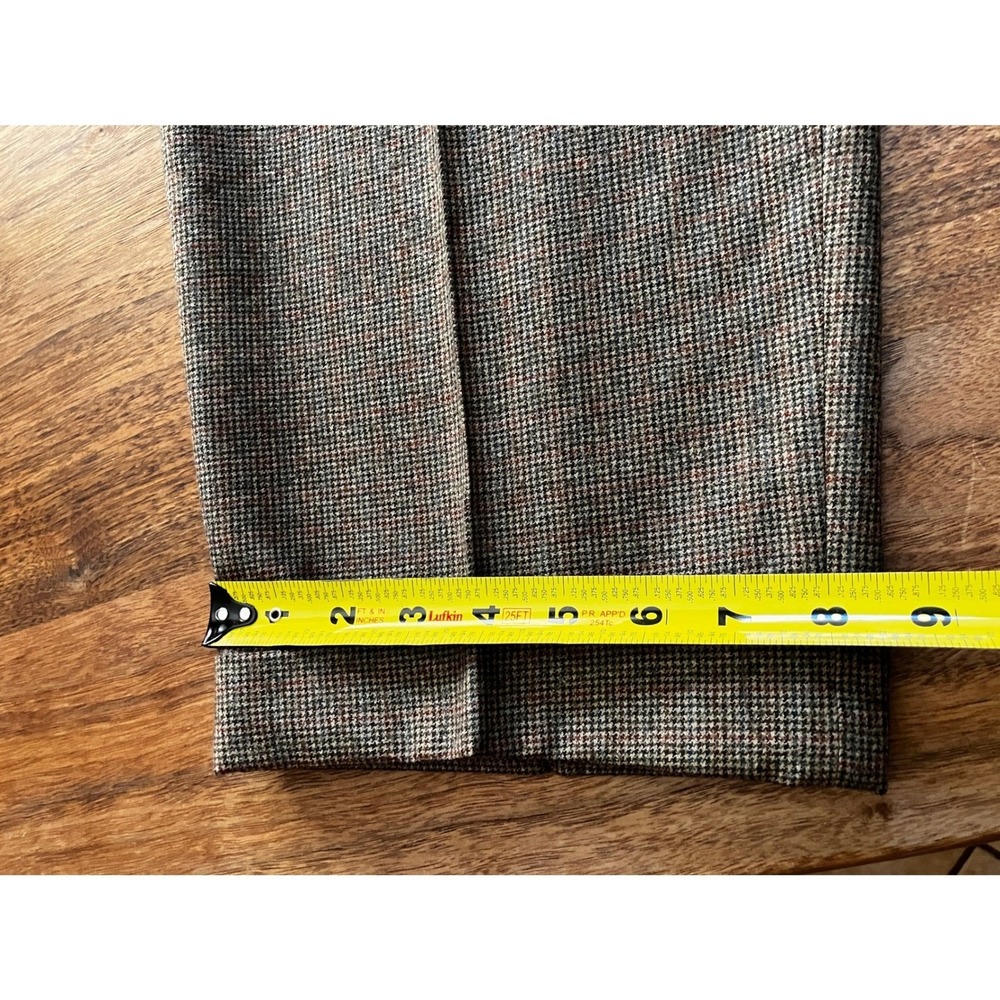 Cortina Mens Pants 36x30 Brown Wool Cashmere Pleated Dress Cuffed Made in Canada - Picture 8 of 10